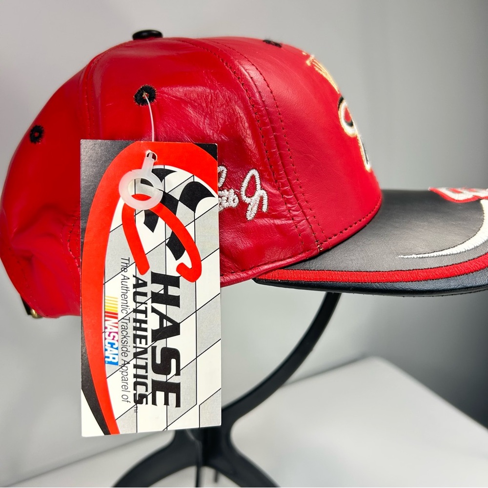 NWT Vtg Dale Earnhardt Jr Hat Leather Nascar 8 Chase Budweiser Logo Cap USA Made - Picture 3 of 16
